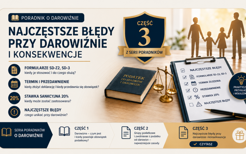 Część 3 –Darowizna- Zgłoszenie darowizny, terminy i konsekwencje podatkowe