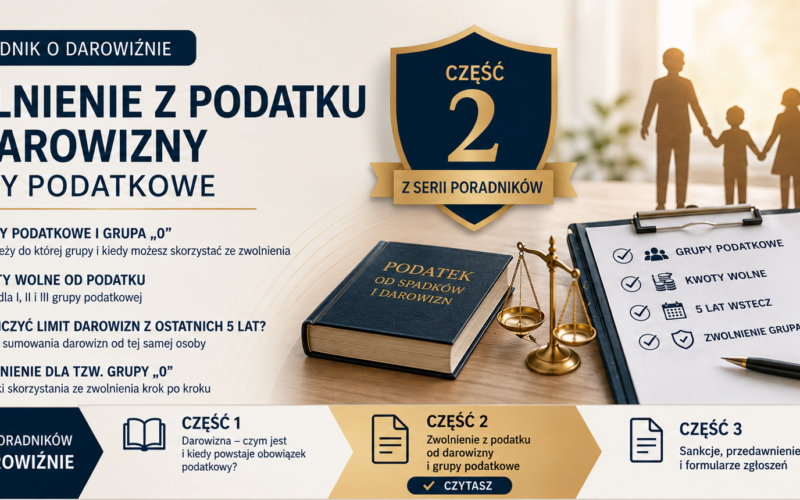 Część 2 – Darowizna- grupy podatkowe i zwolnienie z podatku od darowizn – najważniejsze zasady